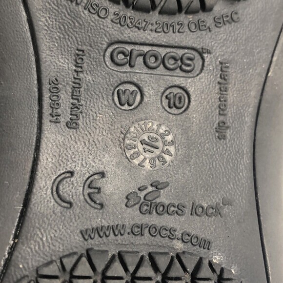 Crocs Kadee Ballet Flats Women's Size 10 Black Slip On Comfort Shoes Cut Outs - Picture 8 of 10